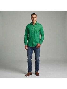 Alexander Julian Colours Shirt Mens XL Kelly Green